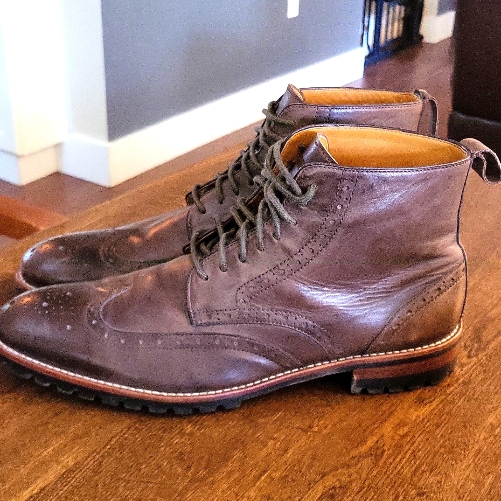 Ron White Wayne Men's Brown Leather Boots 12 *Read Condition